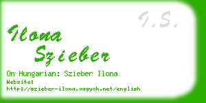 ilona szieber business card